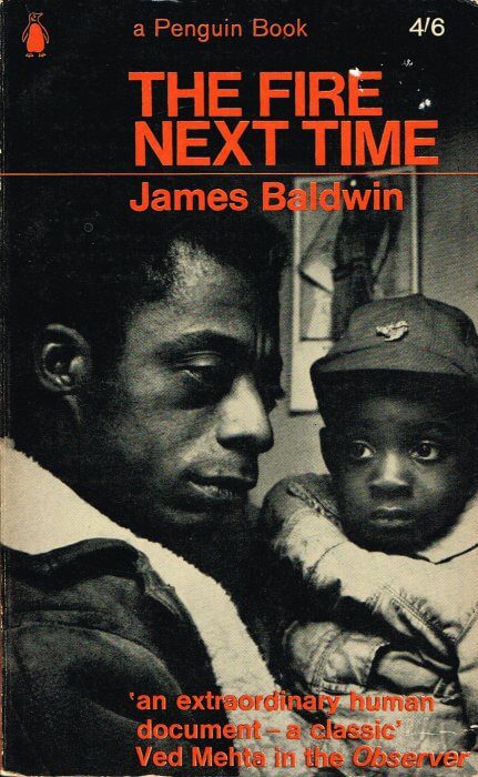 Book cover, "The Fire Next Time" by James Baldwin